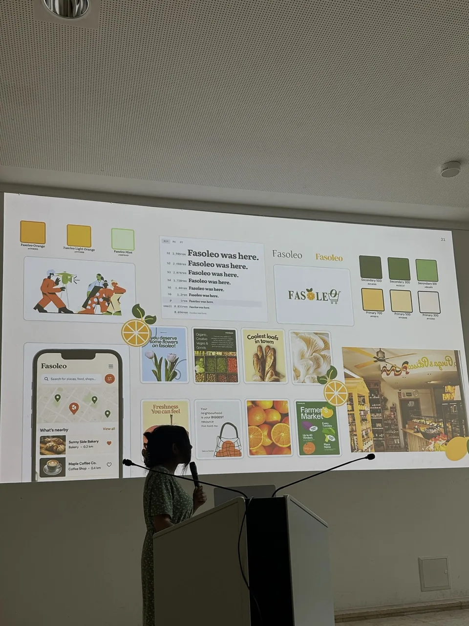 Presentation of Fasoleo's visual identity and mobile discovery app concept